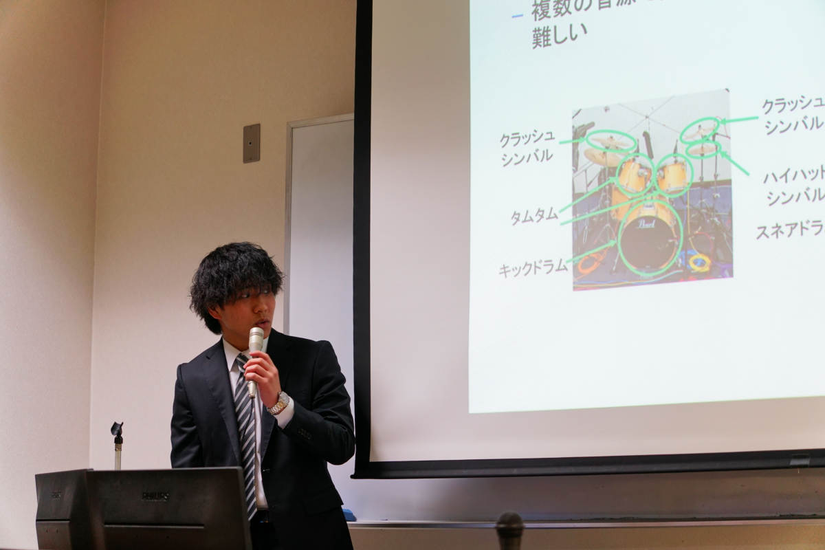 大喜多景元君の発表中の写真